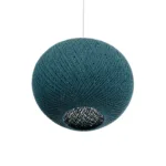 GLOBOSTAR® SOLEI 205-0010 Boho Κρεμαστό Φωτιστικό Οροφής με Ντουί 1 x E27 AC 220-240V IP20 - Τιρκουάζ - M40 x Π40 x Υ36cm - Image 6