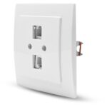 Λευκή πρίζα δικτύου RJ45-CAT5-RJ11 - Image 3