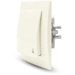 Μπέζ μπουτόν κουδουνιού 12V-220V - Image 3