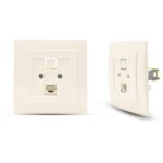 Μπεζ πρίζα δικτύου CAT5 - Image 2