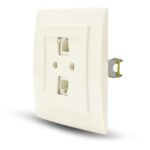Μπέζ πρίζα δικτύου RJ45-CAT6-RJ11 - Image 3