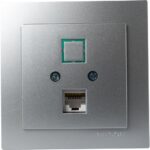 Ασημί πρίζα δικτύου CAT6 - Image 2