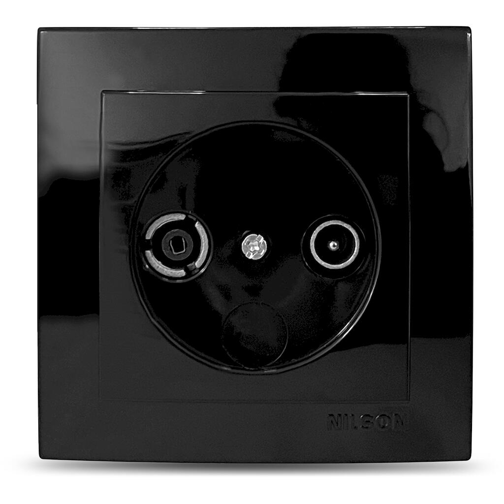 24221031_0 Μαύρη πρίζα TV - Radio τερματική - Image 1