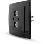 Μαύρη πρίζα δικτύου RJ45-CAT6-RJ11 - Image 3
