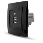 Μαύρη πρίζα USB διπλή - Image 3