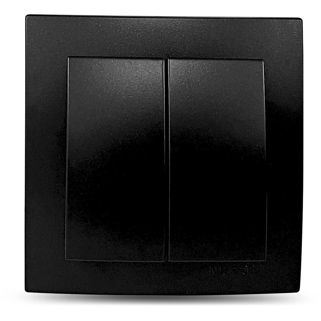 24381003_0 Μαύρος ματ διακόπτης Κ/Ρ - Image 1