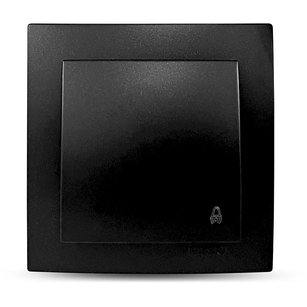24381012_0 Μαύρο ματ μπουτόν κουδουνιού 12V-220V - Image 1