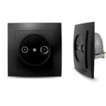 Μαύρη ματ πρίζα TV-Radio διελεύσεως - Image 2
