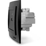 Μαύρη ματ πρίζα USB - Image 3