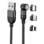 Redpoint ΜΑΓΝΗΤΙΚΟ ΚΑΛΩΔΙΟ USB 3 ΣΕ 1 (A ΣΕ C, MICRO, LIGHTNING) 1m ΜΑΥΡΟ (ΠΡΟΕΛΕΥΣΗ ΚΙΝΑ) - Image 2