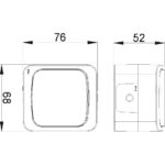 Επίτοιχος διακόπτης απλός IP44 γκρι - Image 2