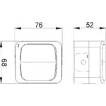 Επίτοιχος διακόπτης Κ/Ρ IP44 γκρι - Image 2