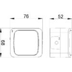 Επίτοιχος διακόπτης Α/Ρ IP44 γκρι - Image 2