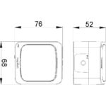 Επίτοιχος διακόπτης μεσαίος Α/Ρ IP44 γκρι - Image 2