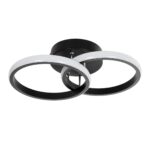 GLOBOSTAR® CORA 61058 Μοντέρνο Φωτιστικό Οροφής LED 18W 2160lm 300° AC 220-240V IP20 Ρυθμιζόμενο Λευκό CCT με On/Off 2700K/4500K/6000K - Lumileds SMD Chip - Μαύρο Ματ - Μ36 x Π20.5 x Υ7cm - 3 Χρόνια Εγγύηση - Image 2