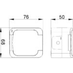 Επίτοιχη πρίζα σούκο IP44 γκρι - Image 2
