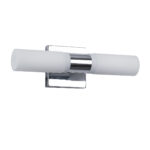 GLOBOSTAR® ANAIS 60410 Μοντέρνο Φωτιστικό Τοίχου - Απλίκα Καθρέπτη Μπάνιου με Ντουί 2 x G9 AC 220-240V IP20 - Νίκελ Χρώμιο - Μ34 x Π12 x Υ11cm - Image 3