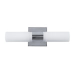 GLOBOSTAR® ANAIS 60410 Μοντέρνο Φωτιστικό Τοίχου - Απλίκα Καθρέπτη Μπάνιου με Ντουί 2 x G9 AC 220-240V IP20 - Νίκελ Χρώμιο - Μ34 x Π12 x Υ11cm - Image 5