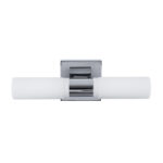 GLOBOSTAR® ANAIS 60410 Μοντέρνο Φωτιστικό Τοίχου - Απλίκα Καθρέπτη Μπάνιου με Ντουί 2 x G9 AC 220-240V IP20 - Νίκελ Χρώμιο - Μ34 x Π12 x Υ11cm - Image 6