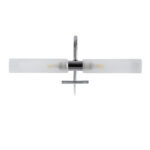 GLOBOSTAR® FLORA 60414 Μοντέρνο Φωτιστικό Τοίχου - Απλίκα Καθρέπτη Μπάνιου με Ντουί 2 x G9 AC 220-240V IP44 - Νίκελ Χρώμιο - Μ31 x Π13 x Υ12cm - Image 2