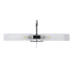 GLOBOSTAR® FLORA 60414 Μοντέρνο Φωτιστικό Τοίχου - Απλίκα Καθρέπτη Μπάνιου με Ντουί 2 x G9 AC 220-240V IP44 - Νίκελ Χρώμιο - Μ31 x Π13 x Υ12cm - Image 3