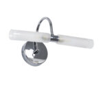 GLOBOSTAR® PAOLA 60418 Μοντέρνο Φωτιστικό Τοίχου - Απλίκα Καθρέπτη Μπάνιου με Ντουί 2 x G9 AC 220-240V IP44 - Νίκελ Χρώμιο - Μ31 x Π16 x Υ15cm - Image 3