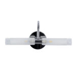 GLOBOSTAR® PAOLA 60418 Μοντέρνο Φωτιστικό Τοίχου - Απλίκα Καθρέπτη Μπάνιου με Ντουί 2 x G9 AC 220-240V IP44 - Νίκελ Χρώμιο - Μ31 x Π16 x Υ15cm - Image 5