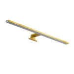 GLOBOSTAR® NINA 60421 Μοντέρνο Φωτιστικό Τοίχου - Απλίκα Καθρέπτη Μπάνιου LED 12W 1400lm 120° AC 220-240V IP44 Φυσικό Λευκό 4500K - Lumileds SMD Chip & TÜV SÜD Driver - Σατινέ Χρυσό Βούρτσας - Μ60 x Π10.5 x Υ4cm - 3 Χρόνια Εγγύηση - Image 3