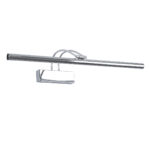 GLOBOSTAR® LAURA 60426 Μοντέρνο Φωτιστικό Τοίχου - Απλίκα Καθρέπτη Μπάνιου LED 12W 1400lm 120° AC 220-240V IP44 Φυσικό Λευκό 4500K - Lumileds SMD Chip & TÜV SÜD Driver - Νίκελ Χρώμιο - Μ60 x Π27 x Υ13cm - 3 Χρόνια Εγγύηση - Image 3