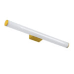 GLOBOSTAR® MABEL 60429 Μοντέρνο Φωτιστικό Τοίχου - Απλίκα Καθρέπτη Μπάνιου LED 12W 1400lm 270° AC 220-240V IP44 Φυσικό Λευκό 4500K - Lumileds SMD Chip & TÜV SÜD Driver - Σατινέ Χρυσό Βούρτσας - Μ60 x Π10 x Υ5cm - 3 Χρόνια Εγγύηση - Image 3