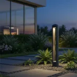 kelvo® GREMO KLV-101-0122 Φωτιστικό Κολωνάκι Κήπου LED 7W 875lm 45° AC 220-240V Αδιάβροχο IP65 Θερμό Λευκό 2700K - Bridgelux COB Chip & TÜV SÜD Driver - Γκρι Ανθρακί Ματ - Μ10.8 x Π10.8 x Υ50cm - 5 Χρόνια Εγγύηση