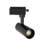 GLOBOSTAR® LUGANO 60804 Μονοφασικό Σποτ Ράγας LED 10W 1250lm 36° AC 220-240V IP20 Φυσικό Λευκό 4500K - Bridgelux COB Chip & TÜV SÜD Driver - Eurotrack 1PH - Μαύρο Ματ - Μ8.5 x Π5 x Υ18cm - 5 Χρόνια Εγγύηση