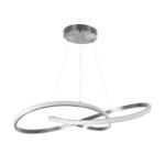 GLOBOSTAR® DEXTER 60915 Μοντέρνο Κρεμαστό Φωτιστικό Οροφής LED 90W 10080lm 300° AC 220-240V IP20 Ρυθμιζόμενο Λευκό CCT με Χειριστήριο από 2700K έως 6000K Dimmable - Lumileds SMD Chip - Σατινέ Νίκελ Βούρτσας - Μ73 x Π73 x Υ16cm - 3 Χρόνια Εγγύηση - Image 3
