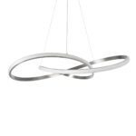 GLOBOSTAR® DEXTER 60915 Μοντέρνο Κρεμαστό Φωτιστικό Οροφής LED 90W 10080lm 300° AC 220-240V IP20 Ρυθμιζόμενο Λευκό CCT με Χειριστήριο από 2700K έως 6000K Dimmable - Lumileds SMD Chip - Σατινέ Νίκελ Βούρτσας - Μ73 x Π73 x Υ16cm - 3 Χρόνια Εγγύηση - Image 4
