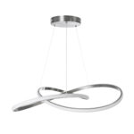 GLOBOSTAR® DEXTER 60915 Μοντέρνο Κρεμαστό Φωτιστικό Οροφής LED 90W 10080lm 300° AC 220-240V IP20 Ρυθμιζόμενο Λευκό CCT με Χειριστήριο από 2700K έως 6000K Dimmable - Lumileds SMD Chip - Σατινέ Νίκελ Βούρτσας - Μ73 x Π73 x Υ16cm - 3 Χρόνια Εγγύηση - Image 5