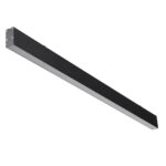 GLOBOSTAR® FELIX 61028-S Μοντέρνο Φωτιστικό Οροφής LED 54W 6500lm 120° AC 220-240V IP20 Ρυθμιζόμενο Λευκό CCT με Χειριστήριο από 2700K έως 6000K Dimmable - Lumileds SMD Chip - Μαύρο Ματ - Μ120 x Π3.5 x Υ7cm - 3 Χρόνια Εγγύηση - Image 3