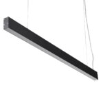 GLOBOSTAR® FELIX 61028-P Μοντέρνο Γραμμικό Κρεμαστό Φωτιστικό Οροφής LED 54W 6500lm 120° AC 220-240V IP20 Ρυθμιζόμενο Λευκό CCT με Χειριστήριο από 2700K έως 6000K Dimmable - Lumileds SMD Chip - Μαύρο Ματ - Μ120 x Π3.5 x Υ7cm - 3 Χρόνια Εγγύηση - Image 3