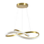 GLOBOSTAR® DEXTER 61051 Μοντέρνο Κρεμαστό Φωτιστικό Οροφής LED 72W 8064lm 300° AC 220-240V IP20 Ρυθμιζόμενο Λευκό CCT με Χειριστήριο από 2700K έως 6000K Dimmable - Lumileds SMD Chip - Σατινέ Χρυσό Βούρτσας - Μ56 x Π56 x Υ14cm - 3 Χρόνια Εγγύηση - Image 5