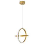 GLOBOSTAR® ALICE 61057 Μοντέρνο Κρεμαστό Φωτιστικό Οροφής LED 20W 2400lm 300° AC 220-240V IP20 Ρυθμιζόμενο Λευκό CCT με On/Off 2700K/4500K/6000K - Lumileds SMD Chip - Χρυσό Βούρτσας - Μ25 x Π22 x Υ25cm - 3 Χρόνια Εγγύηση - Image 5