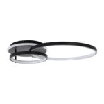 GLOBOSTAR® NEMESIS 61105 Μοντέρνο Φωτιστικό Οροφής LED 67W 6700lm 360° AC 220-240V IP20 Ρυθμιζόμενο Λευκό CCT με Χειριστήριο από 2700K έως 6000K Dimmable - Lumileds SMD Chip - Μαύρο Ματ - Μ84 x Π45 x Υ13cm - 3 Χρόνια Εγγύηση - Image 3