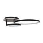 GLOBOSTAR® NEMESIS 61105 Μοντέρνο Φωτιστικό Οροφής LED 67W 6700lm 360° AC 220-240V IP20 Ρυθμιζόμενο Λευκό CCT με Χειριστήριο από 2700K έως 6000K Dimmable - Lumileds SMD Chip - Μαύρο Ματ - Μ84 x Π45 x Υ13cm - 3 Χρόνια Εγγύηση - Image 4