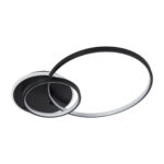 GLOBOSTAR® NEMESIS 61105 Μοντέρνο Φωτιστικό Οροφής LED 67W 6700lm 360° AC 220-240V IP20 Ρυθμιζόμενο Λευκό CCT με Χειριστήριο από 2700K έως 6000K Dimmable - Lumileds SMD Chip - Μαύρο Ματ - Μ84 x Π45 x Υ13cm - 3 Χρόνια Εγγύηση - Image 5