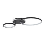 GLOBOSTAR® NEMESIS 61105 Μοντέρνο Φωτιστικό Οροφής LED 67W 6700lm 360° AC 220-240V IP20 Ρυθμιζόμενο Λευκό CCT με Χειριστήριο από 2700K έως 6000K Dimmable - Lumileds SMD Chip - Μαύρο Ματ - Μ84 x Π45 x Υ13cm - 3 Χρόνια Εγγύηση - Image 6