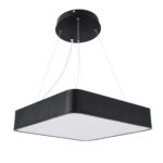 GLOBOSTAR® KAMALA 61206-P Μοντέρνο Κρεμαστό Φωτιστικό Οροφής LED 67W 7705lm 120° AC 220-240V IP20 Ρυθμιζόμενο Λευκό CCT με Χειριστήριο από 2700K έως 6000K Dimmable - Lumileds SMD Chip - Μαύρο Ματ - Μ40 x Π40 x Υ8cm - 3 Χρόνια Εγγύηση - Image 4