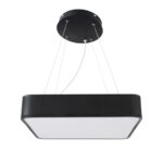 GLOBOSTAR® KAMALA 61206-P Μοντέρνο Κρεμαστό Φωτιστικό Οροφής LED 67W 7705lm 120° AC 220-240V IP20 Ρυθμιζόμενο Λευκό CCT με Χειριστήριο από 2700K έως 6000K Dimmable - Lumileds SMD Chip - Μαύρο Ματ - Μ40 x Π40 x Υ8cm - 3 Χρόνια Εγγύηση - Image 5