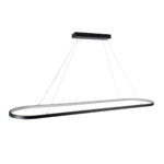 GLOBOSTAR® BOLIVAR 61271 Μοντέρνο Κρεμαστό Φωτιστικό Οροφής LED 54W 6210lm 360° AC 220-240V IP20 Ρυθμιζόμενο Λευκό CCT με Χειριστήριο από 2700K έως 6000K Dimmable - Lumileds SMD Chip - Μαύρο Ματ - Μ120 x Π30 x Υ2cm - 3 Χρόνια Εγγύηση - Image 6