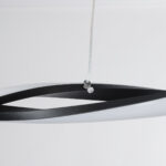 GLOBOSTAR® MORALES 61275 Μοντέρνο Κρεμαστό Φωτιστικό Οροφής LED 54W 6048lm 300° AC 220-240V IP20 Ρυθμιζόμενο Λευκό CCT με Χειριστήριο από 2700K έως 6000K Dimmable - Lumileds SMD Chip - Μαύρο Ματ - Μ90 x Π14 x Υ14cm - 3 Χρόνια Εγγύηση - Image 5