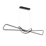 GLOBOSTAR® DOLORES 61279 Μοντέρνο Κρεμαστό Φωτιστικό Οροφής LED 105W 11760lm 300° AC 220-240V IP20 Ρυθμιζόμενο Λευκό CCT με Χειριστήριο από 2700K έως 6000K Dimmable - Lumileds SMD Chip - Μαύρο Ματ - Μ110 x Π17 x Υ17.5cm - 3 Χρόνια Εγγύηση - Image 3