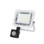 GLOBOSTAR® AURORA 61438 Προβολέας με Ανιχνευτή PIR / Αισθητήρα Κίνησης LED 20W 2500lm 120° AC 220-240V Αδιάβροχο IP67 Ψυχρό Λευκό 6000K - Lumileds SMD Chip - TÜV Rheinland Certified - Λευκό Ματ - Μ12 x Π5 x Υ14.5cm - 3 Χρόνια Εγγύηση - Image 2