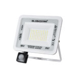 GLOBOSTAR® AURORA 61442 Προβολέας με Ανιχνευτή PIR / Αισθητήρα Κίνησης LED 50W 6250lm 120° AC 220-240V Αδιάβροχο IP67 Ψυχρό Λευκό 6000K - Lumileds SMD Chip - TÜV Rheinland Certified - Λευκό Ματ - Μ21 x Π5 x Υ21cm - 3 Χρόνια Εγγύηση - Image 2
